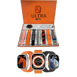 Smart W4TCH 8 Ultra 7 In 1 Akıllı Saat 7 Kordonlu Takvim Spor Whatspp Menülü