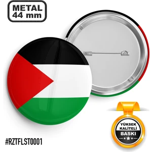 Sağlam Ajans Filistin Bayrak Iğneli Rozet 44 mm
