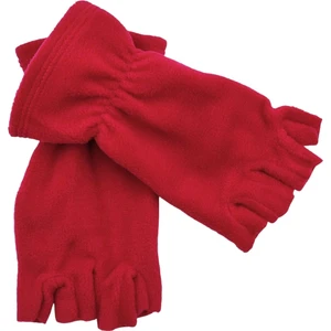 Unisex Kışlık Kırmızı Parmaksız Kesik Yarım Parmak Termal Polar Eldiven Glove