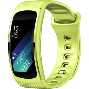 Samsung Gear Fit2 Pro Silikon Kordonlu Saat Için, Boyut: L Limon Yeşili (Yurt Dışından)