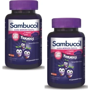 Plus Kids Yummies Kara Mürver Özütü Çiğnenebilir 2'li Set