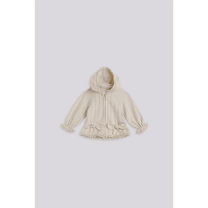 Kız Çocuk Ekru Eşofman Üstü