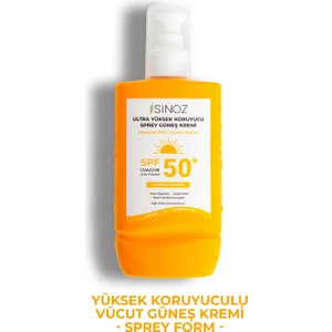 SPF 50+ Ultra Yüksek Koruyucu Vücut Güneş Kremi Sprey 200 ML Nemlendirici Hassas Bakım