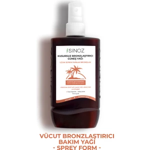 Kusursuz Bronzlaştırıcı Güneş Yağı Spreyi 200 ML Hindistan Cevizi Kakao Havuç Yağı İçeren