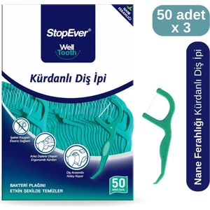 Kürdanlı Diş İpi 3'lü Paket 3 x 50 - 150 Adet - Taşıma Kılıflı