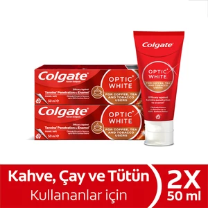 Optic White Kahve, Çay ve Tütün Kullanıcıları Için Diş Macunu 2 x 50 ml