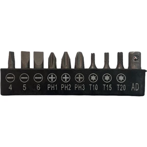Bits Uç Seti 25MM 10 Parça Yıldız/düz/torx