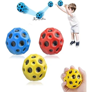 Yükseğe Zıplayan Delikli Bouncer Ball Space Ball Süper Uzay Topu 1 Adet Ay Top Moon Ball