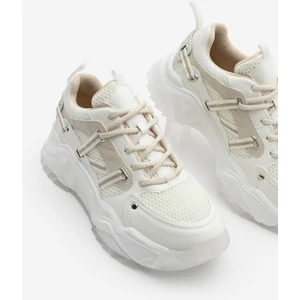 Kadın Sneaker Bağcıklı Fileli Kalın Taban Spor Ayakkabı Azlin
