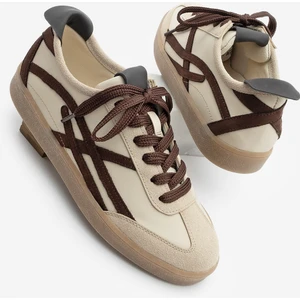 Kadın Sneaker Bağcıklı Spor Ayakkabı Alvena Kahve