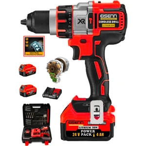 Germany Red Xr Orginal 13   mm Metal Mandren 24 V 4 Ah Bl Fırçasız Motor Akülü Darbeli Matkap 10 Pilli
