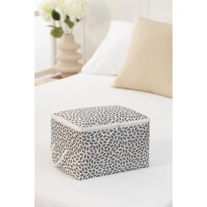 Rek Home Küçük Boy Gri Yaprak Baskılı Baza Altı, Valiz Düzenleyici Hurç / 30x22x18