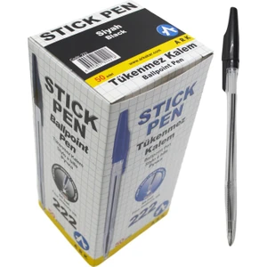 Tükenmez Kalem 1.0 mm 50'li Kutu Siyah KOD:222