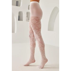 Katia & Bony Kadın Dantel Detaylı İnce Külotlu Çorap Beyaz