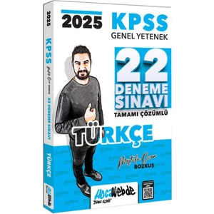 Hocawebde Yayınları   2025 Kpss Gy Türkçe Tamamı Çözümlü 22 Deneme Sınavı  -  Mustafa Onur Bozkuş