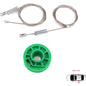 Bross Otomotiv BWR5300 Audi A6 C5 4B 1997-2005 Allroad 4BH 4/5 Kapı 4B0839461 İçin Arka Sol Cam Kriko Tamir Seti