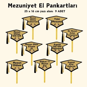 Mezuniyete Özel Yazılı El Pankartı 01