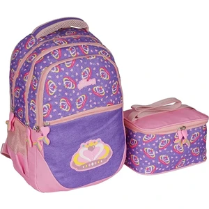 Pembe Kalpli Ilkokul Çantası Beslenme Çantalı 1350-14