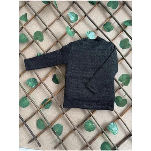 Pamuklu Simli Yarım Balıkçı Yaka Fitilli Mevsimlik Çocuk Badi Kız Çocuk Badi Kışlık Erkek Çocuk Body