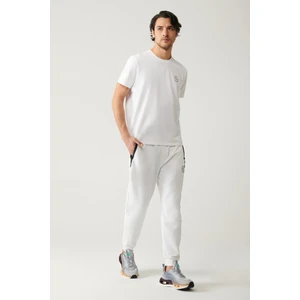 Avva Erkek Beyaz Jersey Kumaş 2 İplik Regular Fit Eşofman Altı A41Y3416