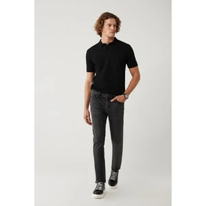 Erkek Gri Taş Yıkamalı Esnek Jean Pantolon B003526