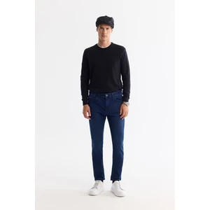 Erkek Indigo Eskitme Yıkama Esnek Jean Pantolon B003521