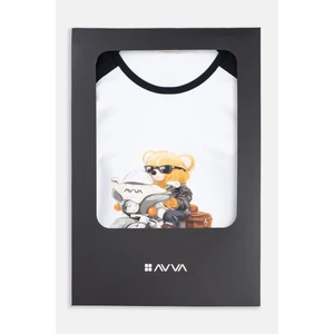 Erkek Siyah Bisiklet Yaka %100 Pamuk Baskılı Özel Kutulu Pijama Takımı E003311