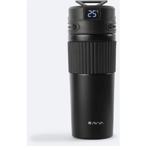 Erkek Siyah Sport Isı Göstergeli Paslanmaz %100 Çelik Termos 500 ML B009905
