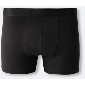 Erkek Siyah Pamuklu Esnek Kumaş Düz Boxer B009510