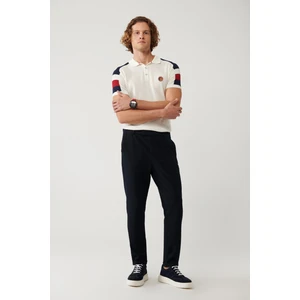 Erkek Lacivert Slim Fit Beli Lastikli Bi Stretch Chino Pantolon B003033