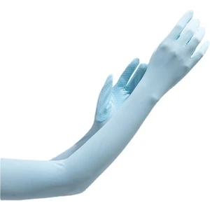 Ilkbahar ve Yaz Buz Ipek Uzun Güneş Koruyucu Eldiven Kadın Yaz Anti-Uv Kol Kılıfı Açık Naylon Kapak Buz Hissi (Yurt Dışından)