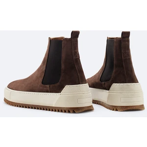 Avva Erkek Kahverengi %100 Süet Esnek Taban Hafif Chelsea Bot B008009