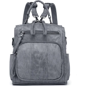 Yıkama Deri Sırt Askılı Kadın Çantası 21K Barcelona 1915