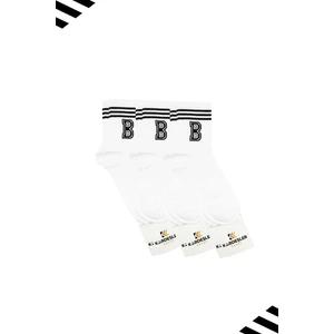 Kardeşler Çorap Unisex B Harfi Desenli Tenis Çorap (HARFLİ ÇORAP) 3 Çift