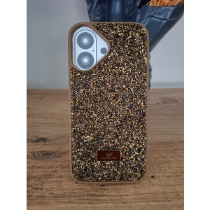 iPhone 16 Uyumlu Işıltılı Taşlı Lüks İçi Kadife Kamera Çıkıntılı Kaliteli Kılıf