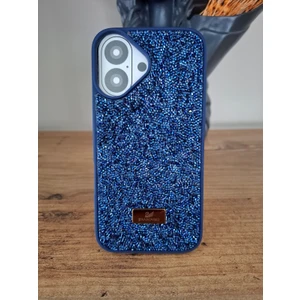 iPhone 16 Uyumlu Işıltılı Taşlı Lüks İçi Kadife Kamera Çıkıntılı Kaliteli Kılıf