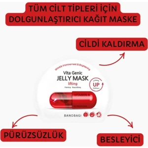 Vita Genic Jelly Yüz Maskesi Pamuk B5 Vitaminli Lifting ve Besleyici Tek Kullanımlık