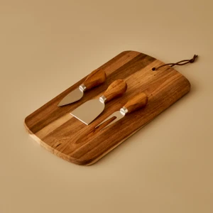 Bella Maison Parm Peynir Servis Seti Naturel (32X17,5 Cm)