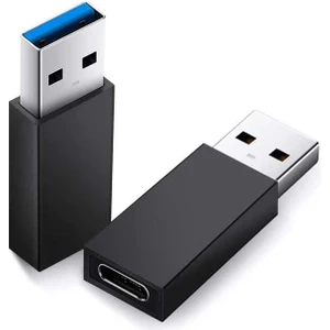 ADS-613 USB 3.1 To Type-C 10 Gbps Gen2 Yüksek Hızlı Data Şarj Çevirici Dönüştürücü Adaptör Siyah (2 Adet)