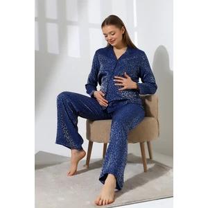 Likapashop Viskon Uzun Kollu Hamile Pijama Takımı