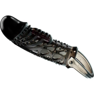 2,5 cm Dolgu Uzatmalı Titreşimli Ten rengi Penis Kılıfı Prezervatif Vibratör