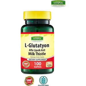 L-Glutatyon 500 mg 100 Kapsül Deve Dikeni Enginar Alfa Lipoik Asit L-Glutathione