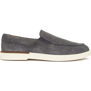 Erkek Gri Süet Deri Casual Loafer 25SFD612210
