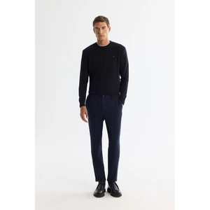 Erkek Lacivert Slim Fit Yanı Lastikli Gofreli Chino Pantolon B003037