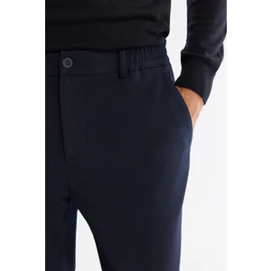 Avva Erkek Lacivert Yanı Lastikli Gofreli Slim Fit Chino Pantolon B003037