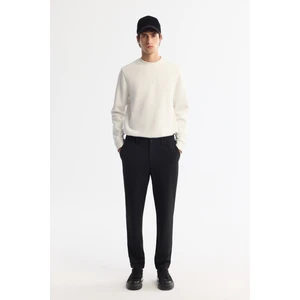 Erkek Siyah Slim Fit Yanı Lastikli Gofreli Chino Pantolon B003037