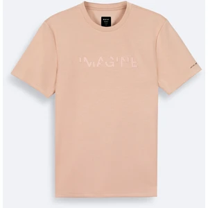 Erkek Pembe Polo Yaka Pamuklu Jakarlı T-Shirt A41Y1167