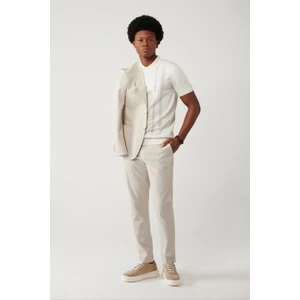 Avva Erkek Bej Yandan Cepli Esnek Kumaşlı Gofreli Pamuklu Lightweight Relaxed Fit Pantolon A41Y3202
