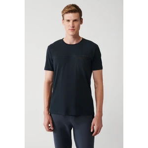 Erkek Antrasit Soft Touch Bisiklet Yaka Baskılı T-shirt A31y1195