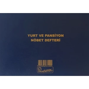 Yurt Ve Pansiyon Nöbet Defteri Cilt Kapak